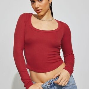 Pamela Long Sleeve Scoop Neck Top